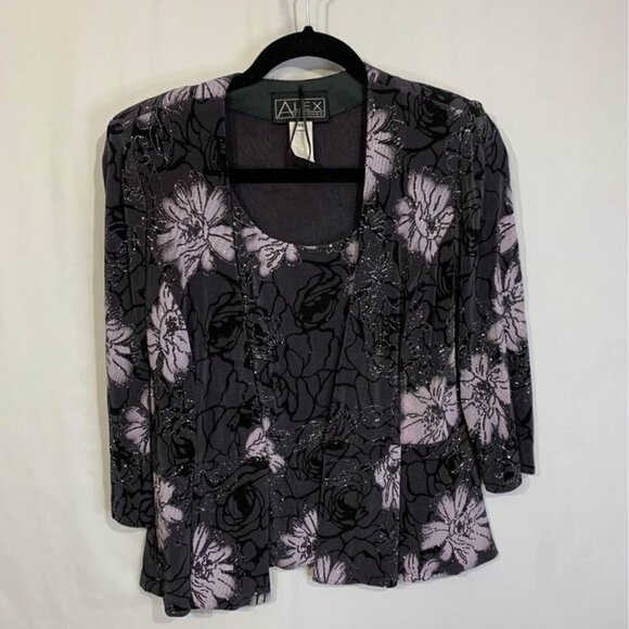 WOMAN’S two piece tank/jacket. Size medium. Formal. Pale purple/charcoal. Should - Picture 11 of 11